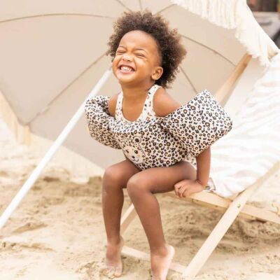 Swim Essentials Beige Safari Puddle Jumper Kolluklu Yüzme Yeleği 2-6 Yaş - 2
