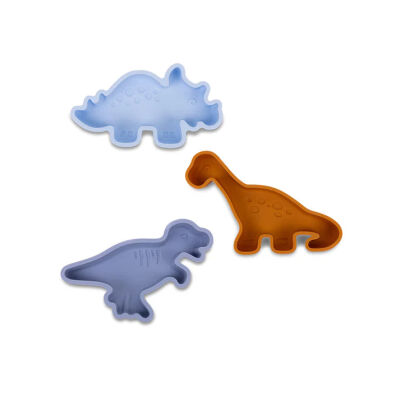 Swim Essentials Dinosaur Silikon Oyuncak Seti - Kova, Kürek ve 3 adet Kalıp - 3