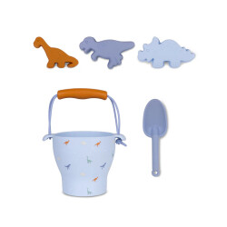 Swim Essentials Dinosaur Silikon Oyuncak Seti - Kova, Kürek ve 3 adet Kalıp - 4