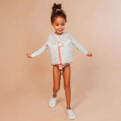 Swim Essentials Green Flowers Köpük Dolgulu Yüzme Yeleği 3-6 Yaş - 3
