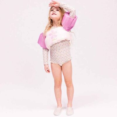 Swim Essentials Pink Flower Market Puddle Jumper Kolluklu Yüzme Yeleği 2-6 Yaş - 2