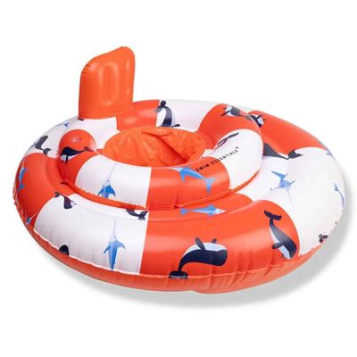 Swim Essentials Red White Whale Bebek Sırt Destekli Yüzme Simidi 0-1 Yaş - 1