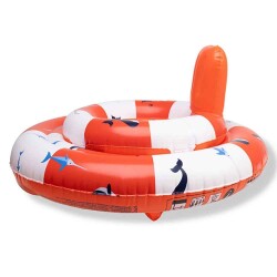Swim Essentials Red White Whale Bebek Sırt Destekli Yüzme Simidi 0-1 Yaş - 2