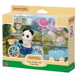 Sylvanian Families Cottontail Bisiklet ve Paten Seti Panda Kız - Epoch