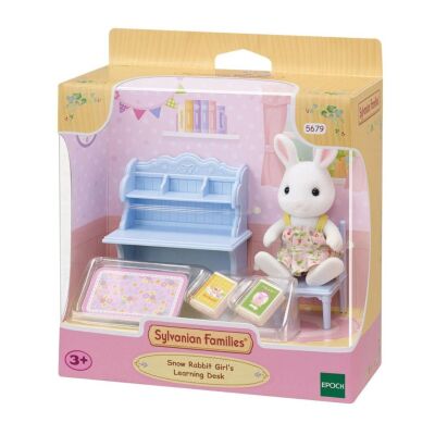 Sylvanian Families Kar Tavşan Kız ve Çalışma Masası - 1