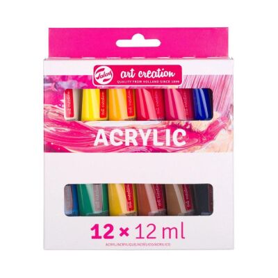 Talens Art Creation Akrilik Boya 12 ML 12 Renk Yeni Plastik Tüp - 1