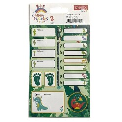 Tanex Ad Soyad Yazma Etiketi Dinozor - Tanex