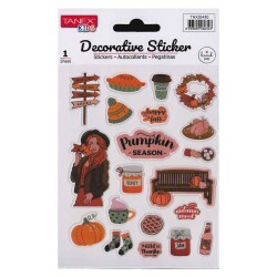 Tanex Puffy Bal Kabağı Serisi Sticker Tnx-25430 - Tanex