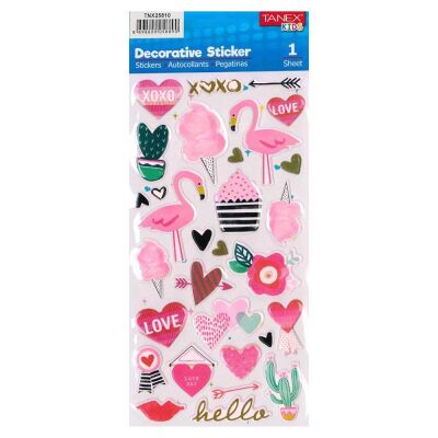 Tanex Puffy Flamingo Serisi Sticker Tnx-25810 - 1