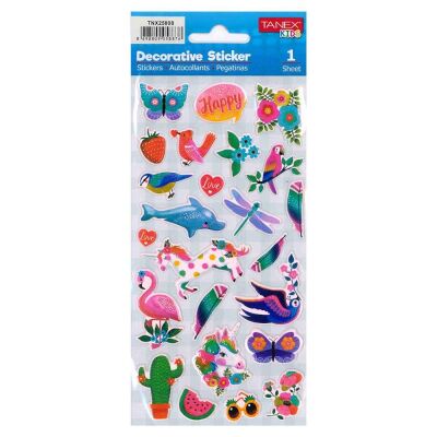 Tanex Puffy Kuşlar Serisi Sticker Tnx-25808 - 1
