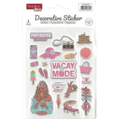 Tanex Puffy Tatil Serisi Sticker Tnx-25426 - 1