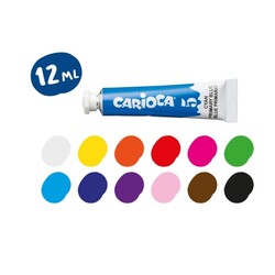 Carioca Tempera Guaj Boya 12 Renk Tüp Yıkanabilir 12 ML - Thumbnail