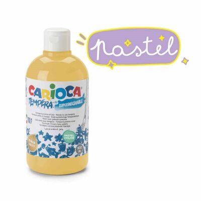 Carioca Tempera Sulu Boya Yıkanabilir Pastel Sarı 500 ML - 1