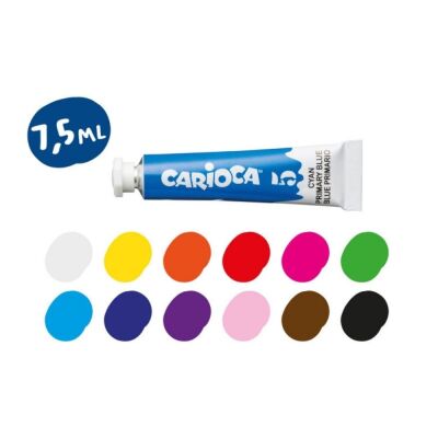 Tempera Tüp Guaj Boya 12 Renk Fırçalı Yıkanabilir 7.5 ML - 2