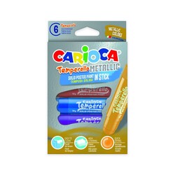 Carioca Temperello Stick Metalik Renkler Boya Kalemi 6Lı - Thumbnail