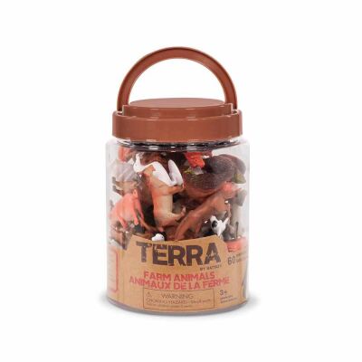 Terra 60 Parça Tüp İçinde Küçük Oyun Seti - Çiftlik - 1