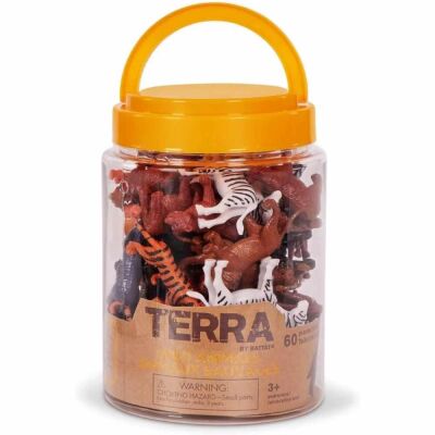 Terra 60 Parça Tüp İçinde Küçük Oyun Seti - Safari - 5