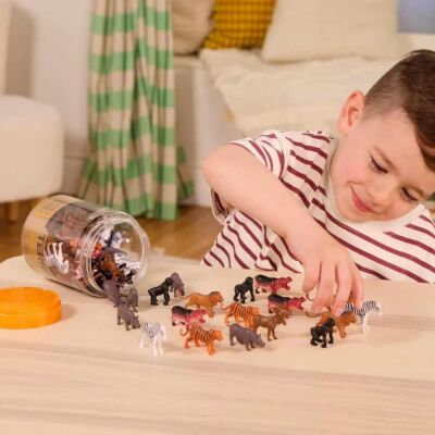 Terra 60 Parça Tüp İçinde Küçük Oyun Seti - Safari - 3