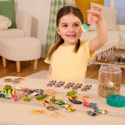 Terra 60 Parça Tüp İçinde Küçük Oyun Seti - Tropikal Balıklar - 6