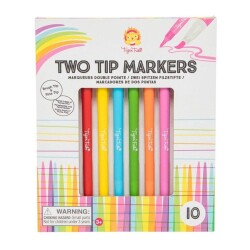 Tiger Tribe 10'lu İki Uçlu Keçeli Boya Kalemi - Tiger Tribe