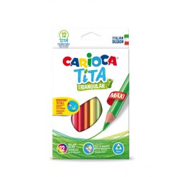 Carioca Tıta Jumbo Üçgen Kuru Boya Kalemi 12'Li - Carioca