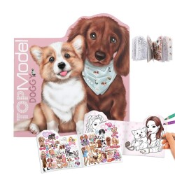 Top Model Kedi ve Köpek Figürlü Boyama Kitabı - Top Model