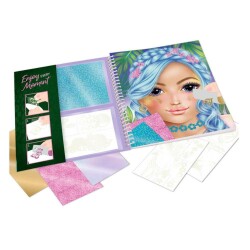 Top Model Kızlar Boyanabilir Şablonlu Stickerli Tasarım Defteri - 2