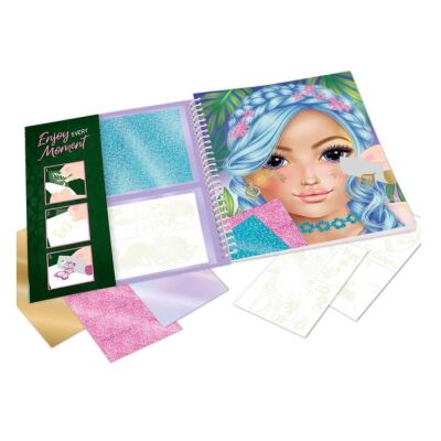 Top Model Kızlar Boyanabilir Şablonlu Stickerli Tasarım Defteri - 2