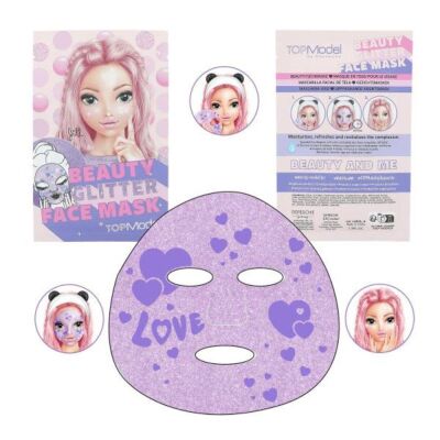 Top Model Parıltılı Yüz Maskesi Love - 1