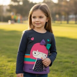 Tuc Tuc Kız Çocuk Baskılı Uzun Kol Tshirt Pretty - 2