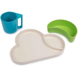 Tum Tum Bambu Yemek Seti Mavi/Yeşil - 1