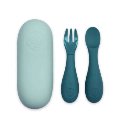 Tum Tum Kutulu Silikon Kaşık Çatal Set Boris Bear - 1