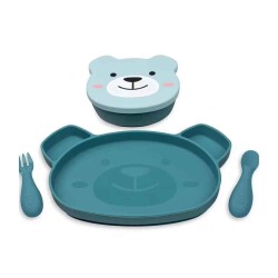 Tum Tum Silikon Beslenme Seti Boris Bear - Tum Tum