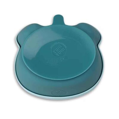 Tum Tum Silikon Vakumlu, Kapaklı Kase ve Kaşık Seti Boris Bear - 2