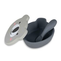 Tum Tum Silikon Vakumlu, Kapaklı Kase ve Kaşık Seti Kev Koala - 3