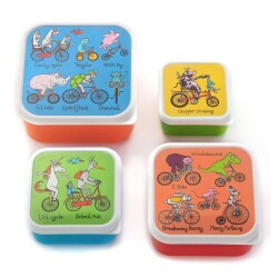 Tyrrell Katz 4'lü Atıştırma Kutusu Animals On Bike - Tyrrell Katz