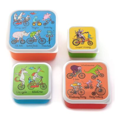 Tyrrell Katz 4'lü Atıştırma Kutusu Animals On Bike - 1