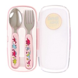 Tyrrell Katz Çelik Çatal Kaşık Seti Pink Dino - Tyrrell Katz