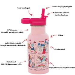 Tyrrell Katz Pipetli Çelik Matara 400Ml Princess - 3