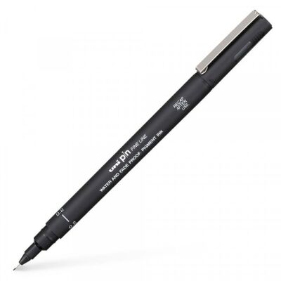 Uni Pin Fineliner Çizim Kalemi 0.2 MM Siyah - 1