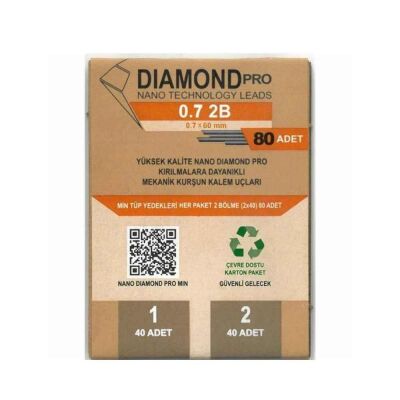 Uniball Min Nano Diamond Pro 2B 0.7 MM 80li - 1
