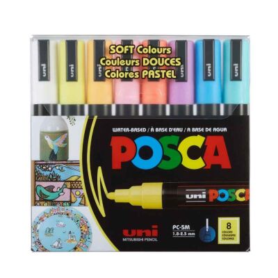Uniball Posca Markörü Pc-5m 8C Soft 8Li - 1