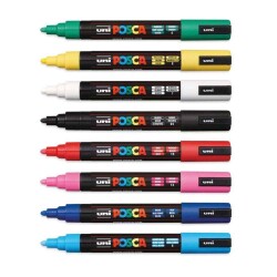 Uniball Posca PC-5M Poster Markör Ana Renkler 8li 1.8 MM-2.5 MM - 2