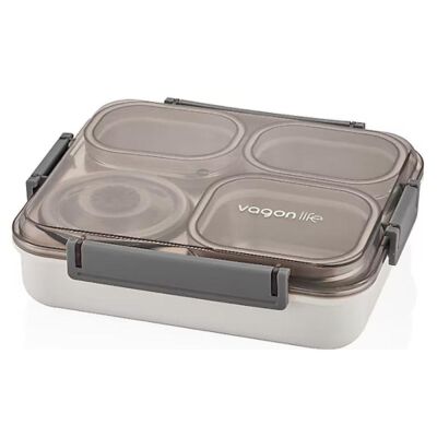 Vagon Life Bölmeli Çelik Yemek Termosu 1200 ML XC7080 - 1