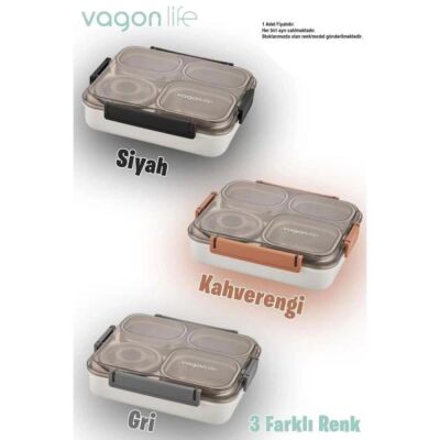 Vagon Life Bölmeli Çelik Yemek Termosu 1200 ML XC7080 - 8