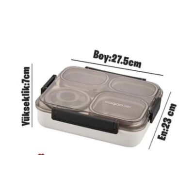 Vagon Life Bölmeli Çelik Yemek Termosu 1200 ML XC7080 - 4