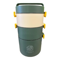 Vagon Life Çelik 3 Gözlü Sefer Tası Yemek Kabı 1800 ML - Vagon Life