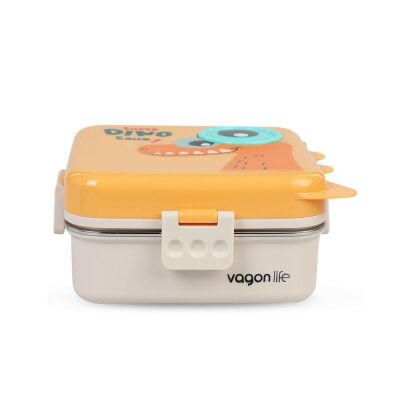 Vagon Life Çelik Beslenme Kabı Dino 1120 ML - 4