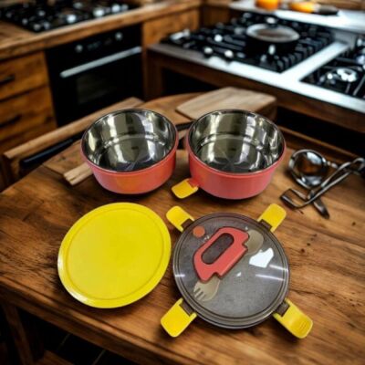 Vagon Life Çelik Yemek Termosu 2 Katlı Sefertası 1600 ML XC397 - 5