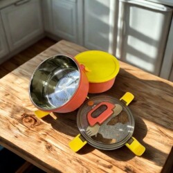 Vagon Life Çelik Yemek Termosu 2 Katlı Sefertası 1600 ML XC397 - 6